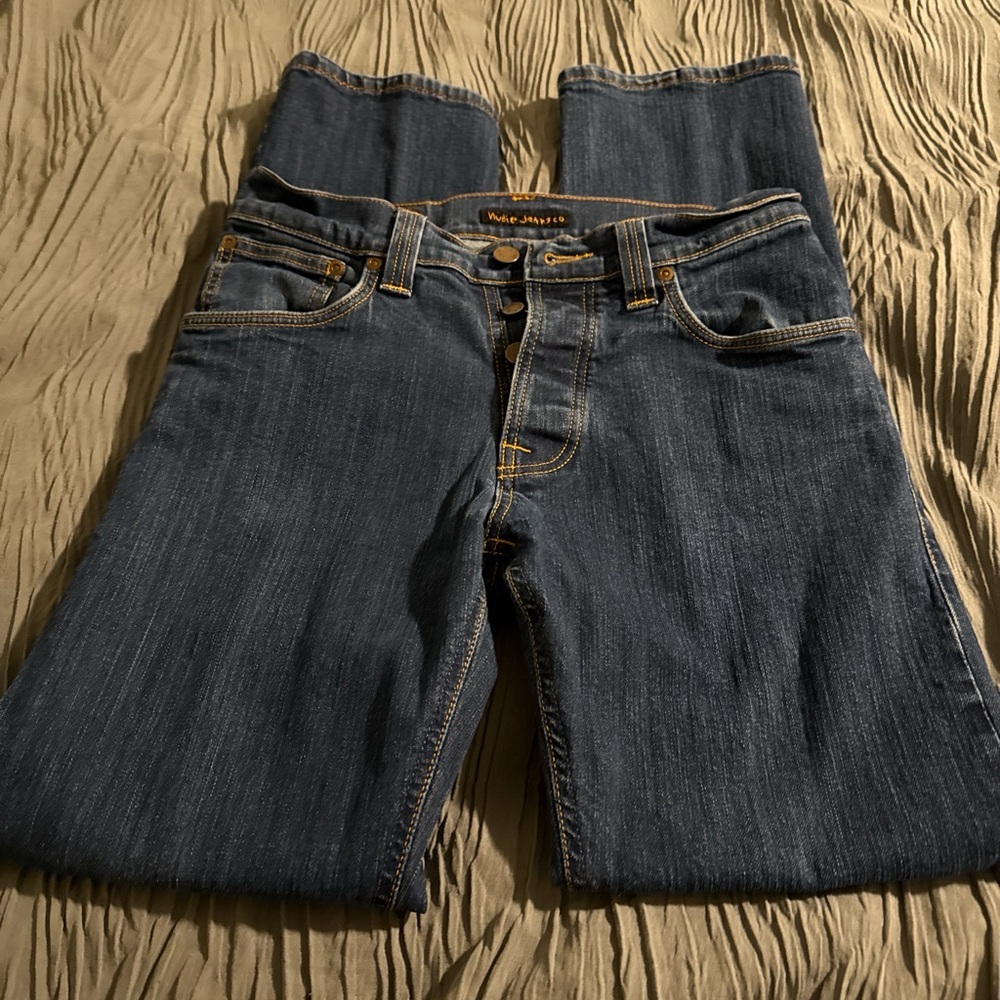 Nudie Jean men’s  Straight Leg in Deep Blue